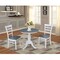 International Concepts Round 30 in Rd Top Pedestal Table, 2 Emily Chairs, White/Heather Gray, 30 in W, 30 in L, 29.1 in H K05-30RT-C617P - alternate 2